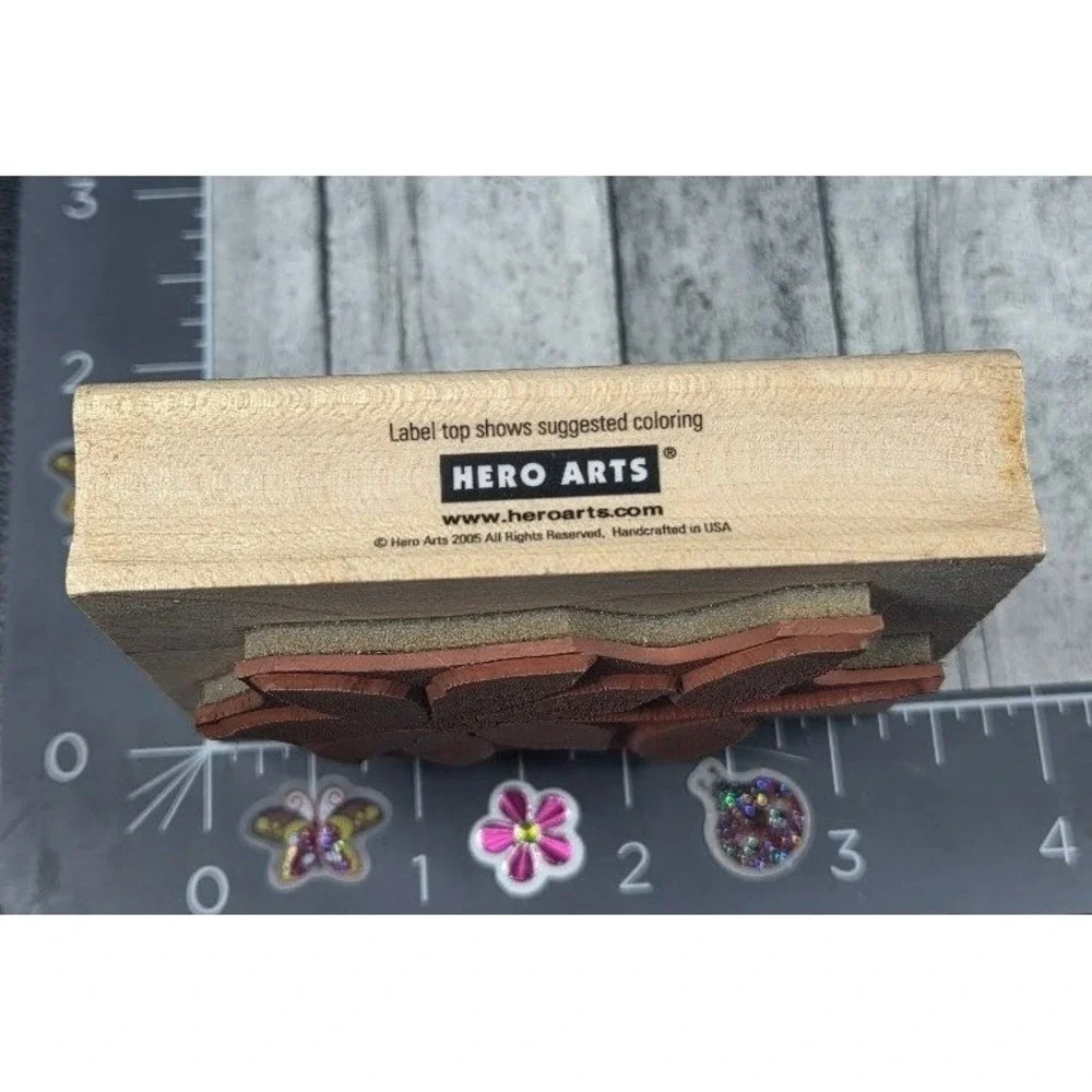 Hero Arts Watercolor Poinsettia Flower H3671 Rubber Stamp Wood #J46